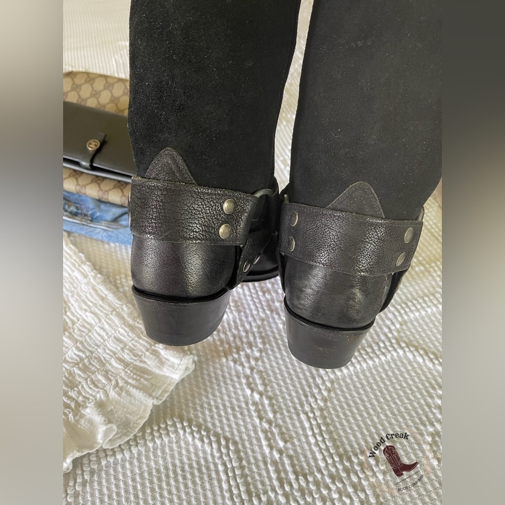 FRYE | Black Suede Harness Boots 15R - Picture 5 of 8